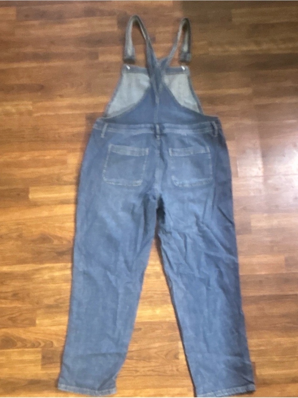 Sonoma Women's Blue Denim Overall Jumpsuit Adjustable Straps Pockets M - Picture 6 of 10